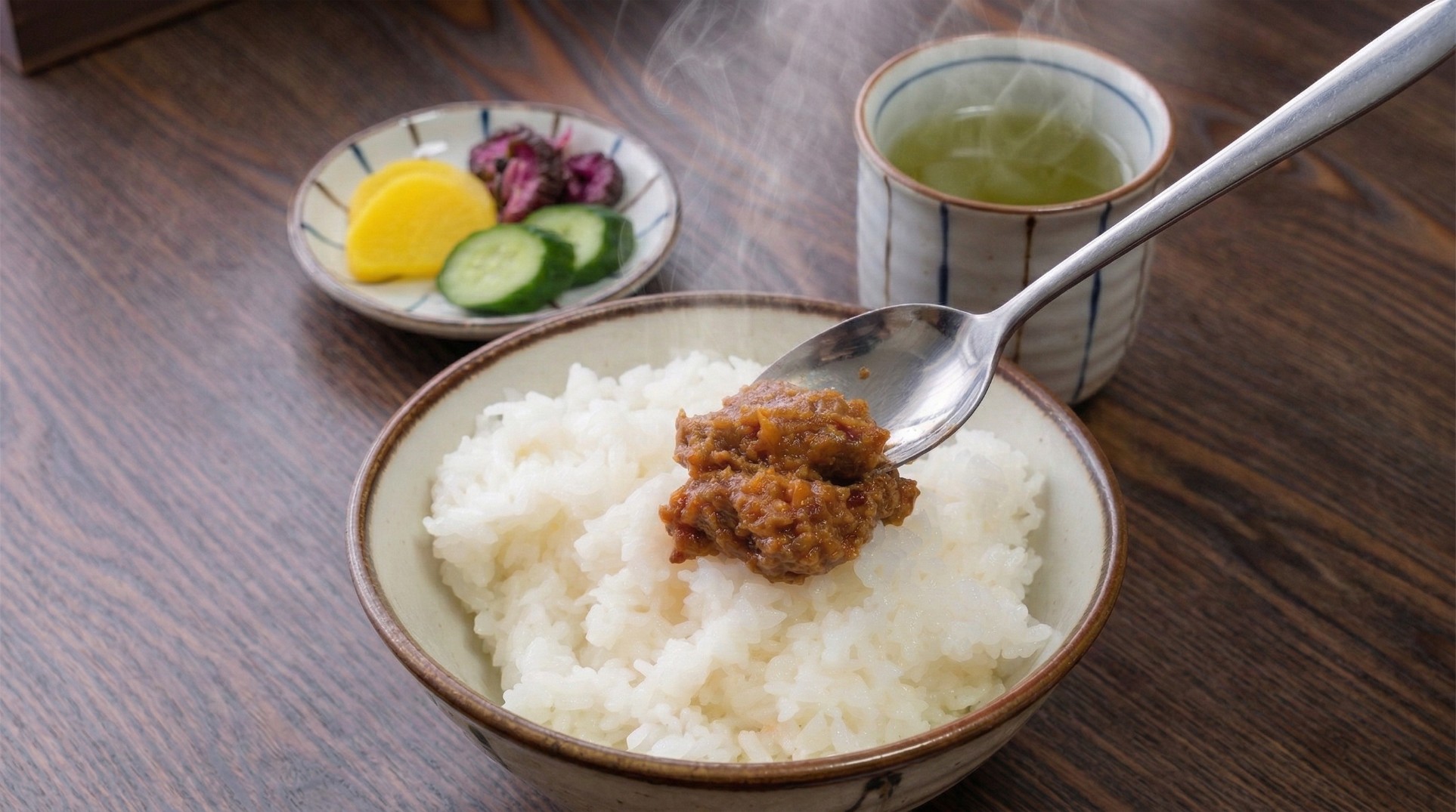 食べるウマミソ - ご飯にのせたウマ味噌
